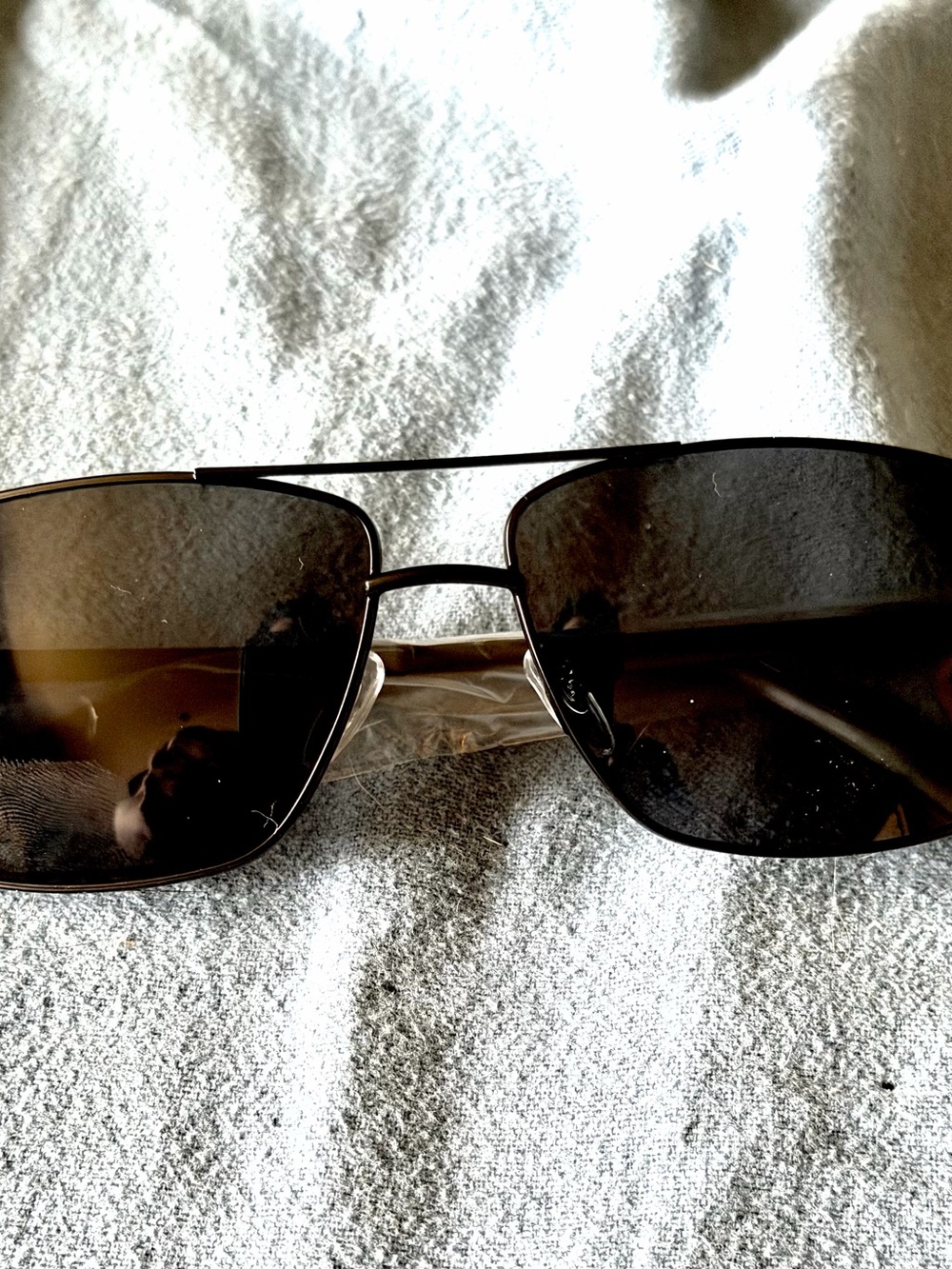 Men's Black Aviator Sunglasses - Sleek Metal Frame Brand New